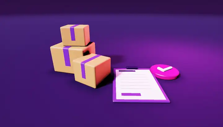 Cajas junto a un documento aprobado